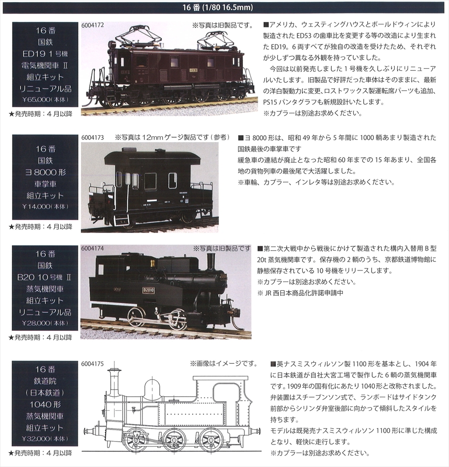 ワールド工芸 HO101-26 おけれ 動力ユニット 16番 1/80スケール