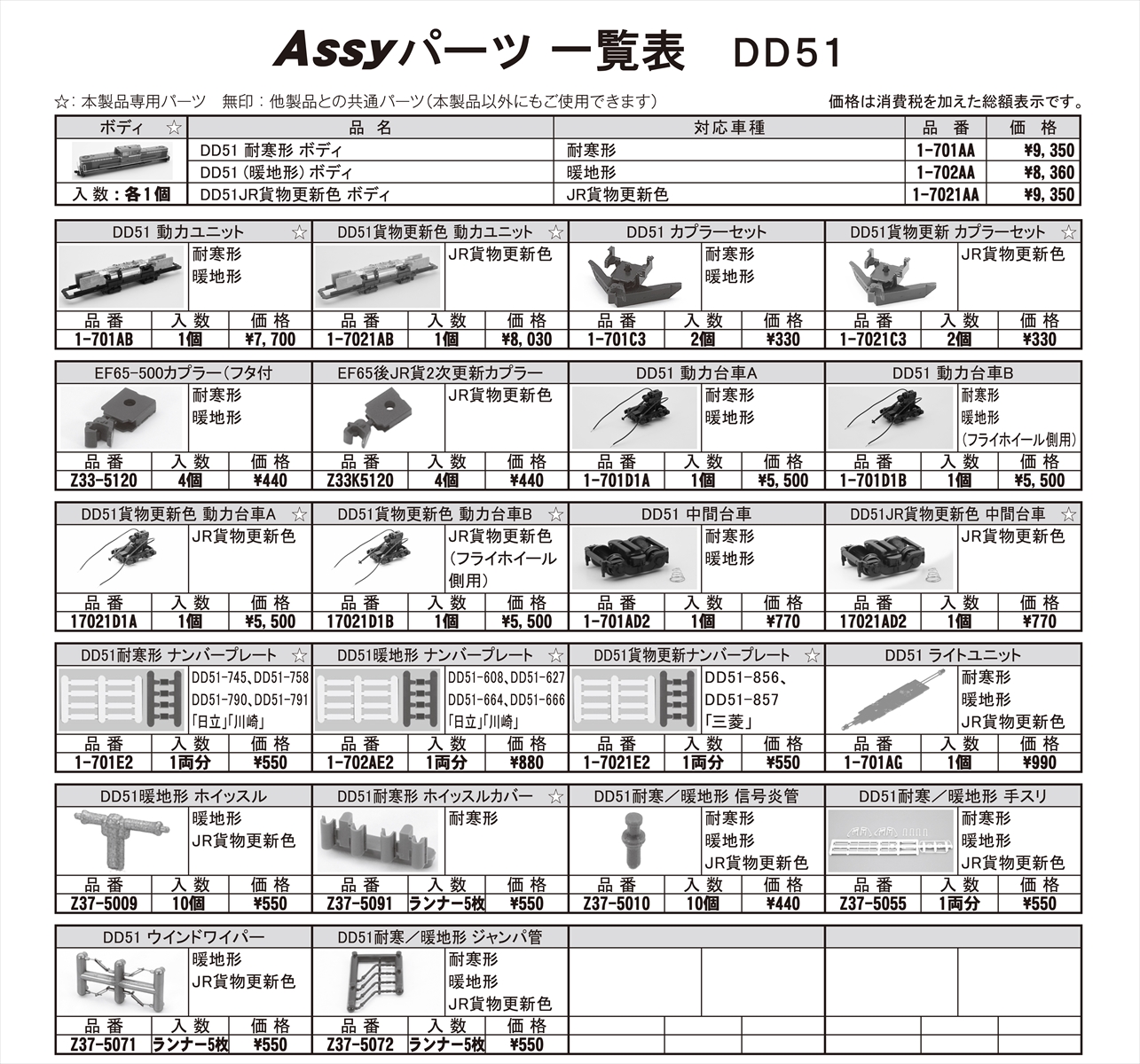 KATO ASSYパーツ - エコーモデルOfficial Web Site