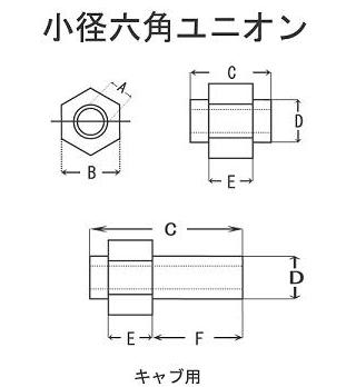小径六角ユニオン 小径六角ユニオン